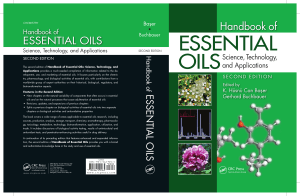 Can Baser Hüsnü K, Gerhard B (2010) Handbook of essential oils, sciences, technology and applications