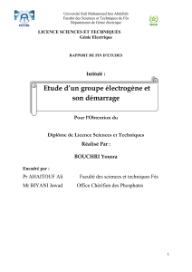 Etude d'un groupe electrogene  - BOUCHRI Yousra 2669