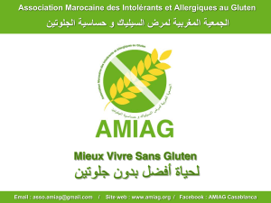Présentation  de l'Association Marocaine des Intolérants et Allergiques au Gluten (AMIAG)