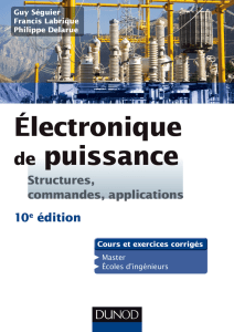 Guy Seguier, Francis Labrique, Philippe Delarue-Electronique de puissance. Structures, commandes, applications-Dunod