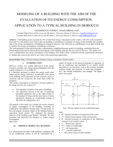 MODELING OF A BUILDING WITH THE AIM OF THE EVALUATION OF ITS ENERGY CONSUMPTION. APPLICATION TO A TYPICAL BUILDING IN MOROCCO