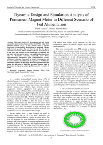 Dynamic Design and Simulation Analysis of Permanent Magnet Motor in Different Scenario of fed Alimentation