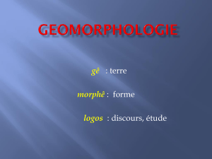 1 GEOMORPHOLOGIE structurale