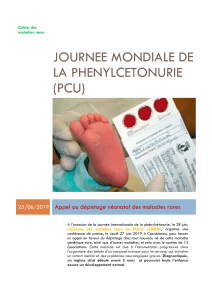 Journée mondiale de la Phénylcétonurie : appel au dépistage néonatal au Maroc