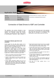 SEMIKRON Application-Note Connection of Gate Drivers to IGBT and Controller EN 2006-09-05 Rev-00