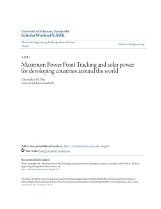 Maximum Power Point Tracking and solar power 