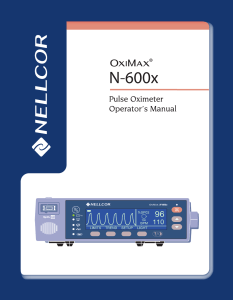 Nellcor N600 - User manual