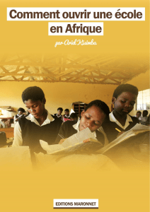 ouvrir une école en afrique