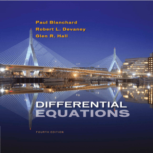   Differential Equations