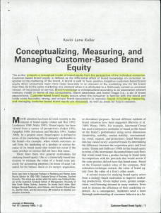Conceptualizing Measuring and Managing Customer Based Brand Equity Keller 1993