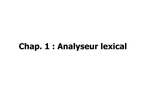 Ch1. Analyseur lexical