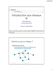 Introduction Réseaux IP