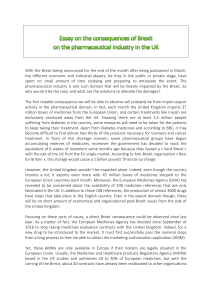 Brexit and Pharmaceutical industry