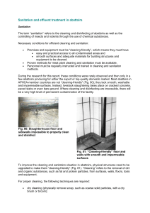 Sanitation and effluent treatment in abattoirs