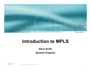 Intro to mpls