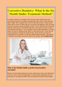Corrective Dentistry What Is the Six Month Smiles Treatment Method