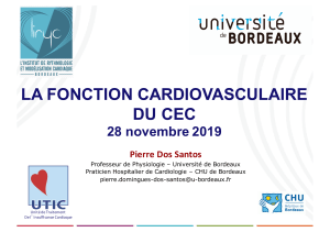 Physiologie système cardiovasculaire P Dos Santos