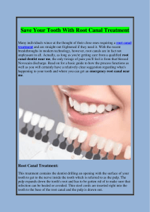 Save Your Tooth With Root Canal Treatment