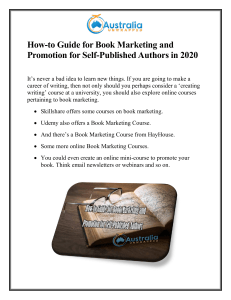 How-to Guide for Book Marketing