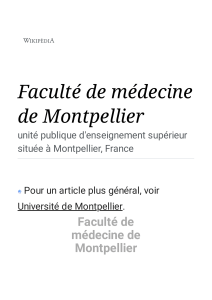 Faculté de médecine de Montpellier — Wikipédia
