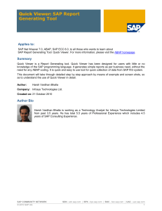 Quick Viewer SAP Report Generating Tool - foroSAP