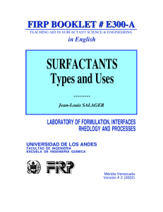 Surfactants Types and Uses
