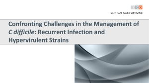 CCO Managing Recurrent and Hypervirulent CDI