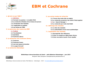 EBM et Cochrane