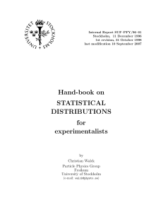 Statistical Distributions Handbook