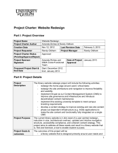 2.2 Project charter Website Design exemple