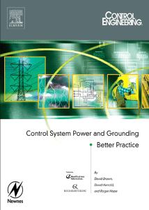 CONTROL SYSTEM POWER AND GROUNDING 