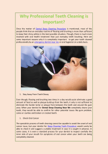 Why Professional Teeth Cleaning is Important