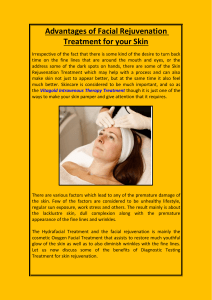 Advantages of Facial Rejuvenation Treatment for yo