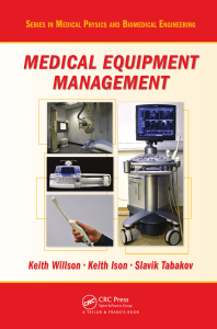 9 [Keith Willson, Keith Ison, Slavik Tabakov] Medical Equipment Management