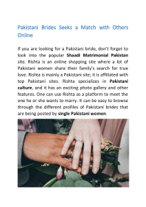Pakistani Brides Seeks a Match with Others Online