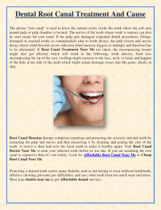 Dental Root Canal Treatment And Cause