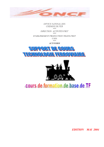 SUPPORT COURS TECHNOLOGIE FERROVIAIRE
