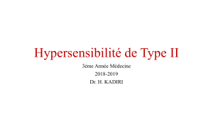 Hypersensibilité type II et III