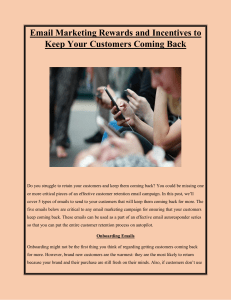 Email Marketing Rewards and Incentives to Keep Your Customers Coming Back