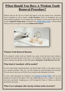 When Should You Have A Wisdom Tooth Removal Procedure