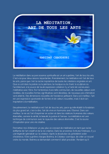LA MEDITATION, ART DE TOUS LES ARTS - HARIDAS CHAUDHURI