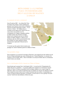 La pédagogie Sathya Sai à Oman 