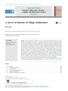 A survey on IoT architectures 2016
