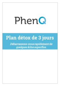 Plan détox de 3 jours™ | PhenQ eBook