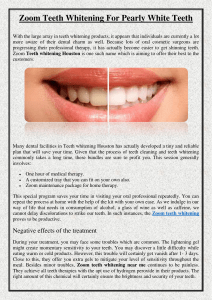 Zoom Teeth Whitening For Pearly White Teeth