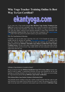 Why Yoga Teacher Training Online Is Best Way To Get Certified