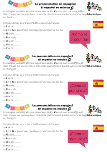 Leçon la prononciation en espagnol 