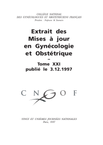 1997 CNGOF MAJ Conduite à tenir en cas de complications obstétricales à risque médico-légal