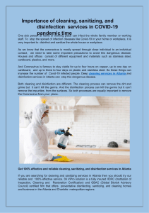 Importance of cleaning, sanitizing, and disinfection services in COVID-19 pandemic time-converted