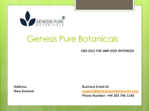 CBD Products New Zealand Genesis Pure Botanicals